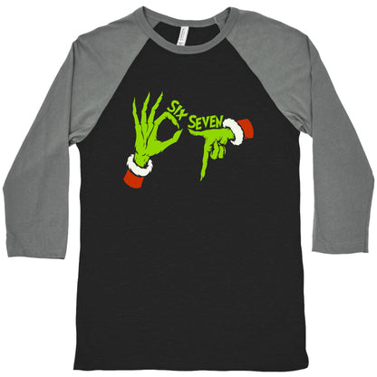 67 Grinch Hands Baseball Tee
