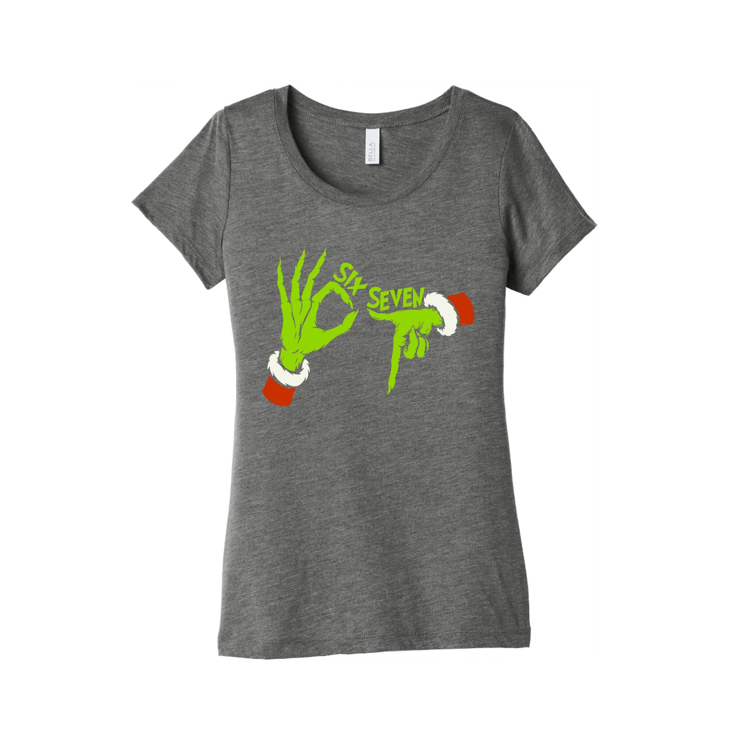 67 Grinch Hands Womens Triblend Tee