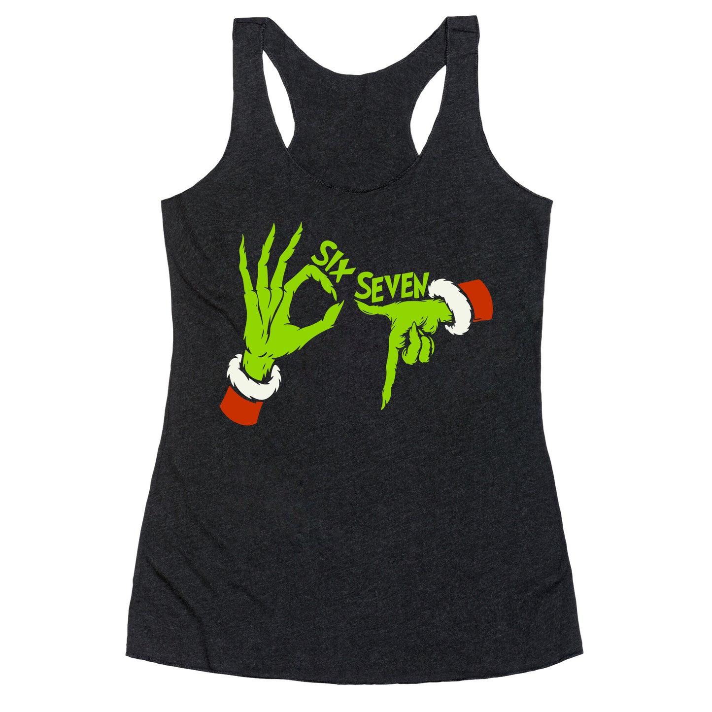 67 Grinch Hands Racerback Tank