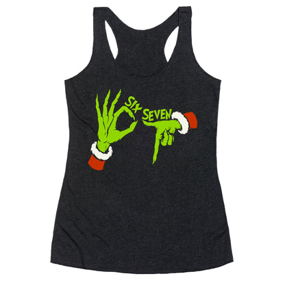 67 Grinch Hands Racerback Tank