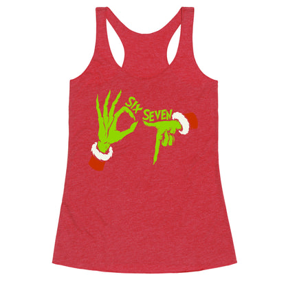 67 Grinch Hands Racerback Tank