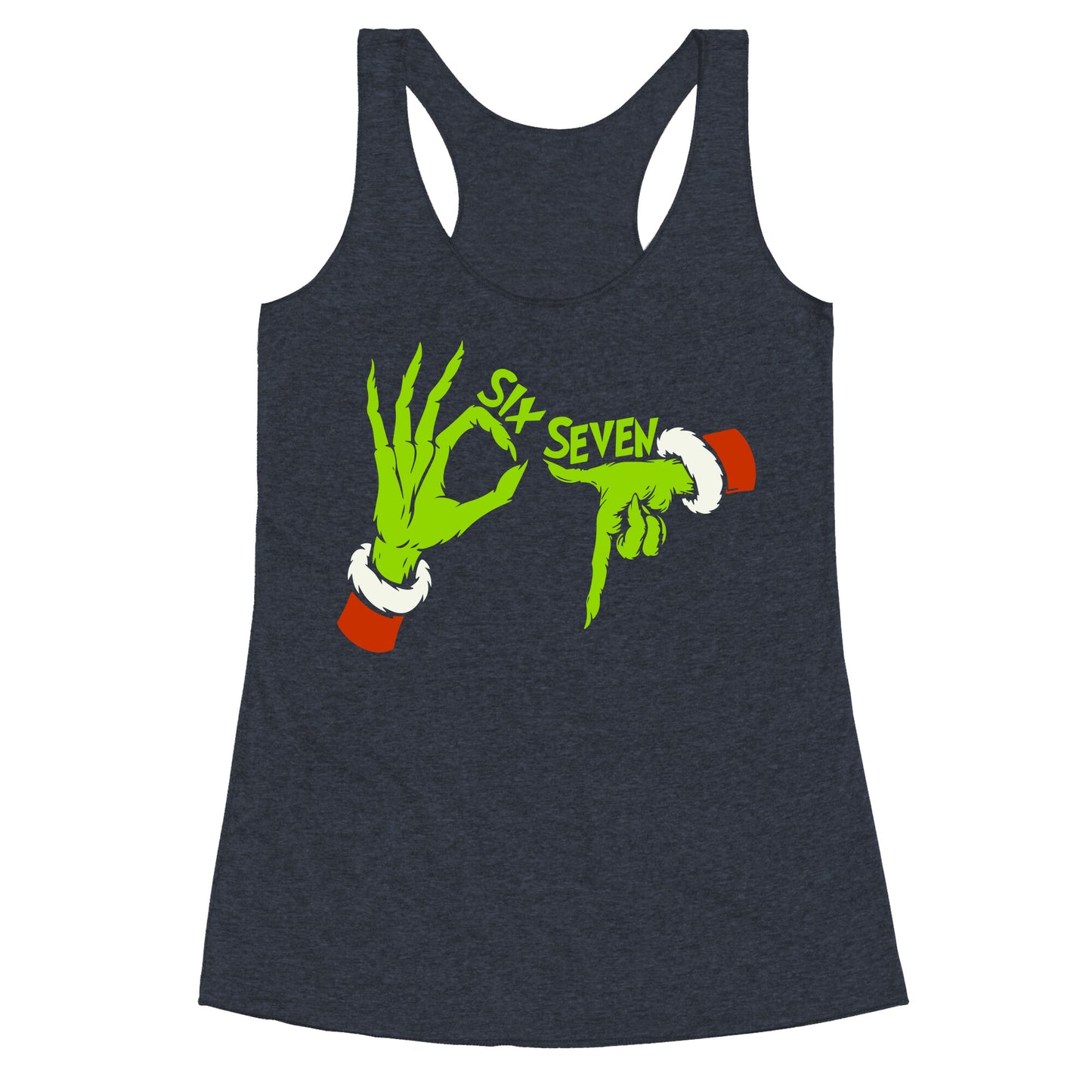 67 Grinch Hands Racerback Tank