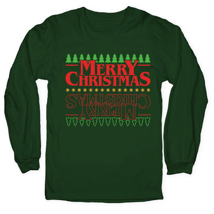 Christmas Upside Down Longsleeve Tee