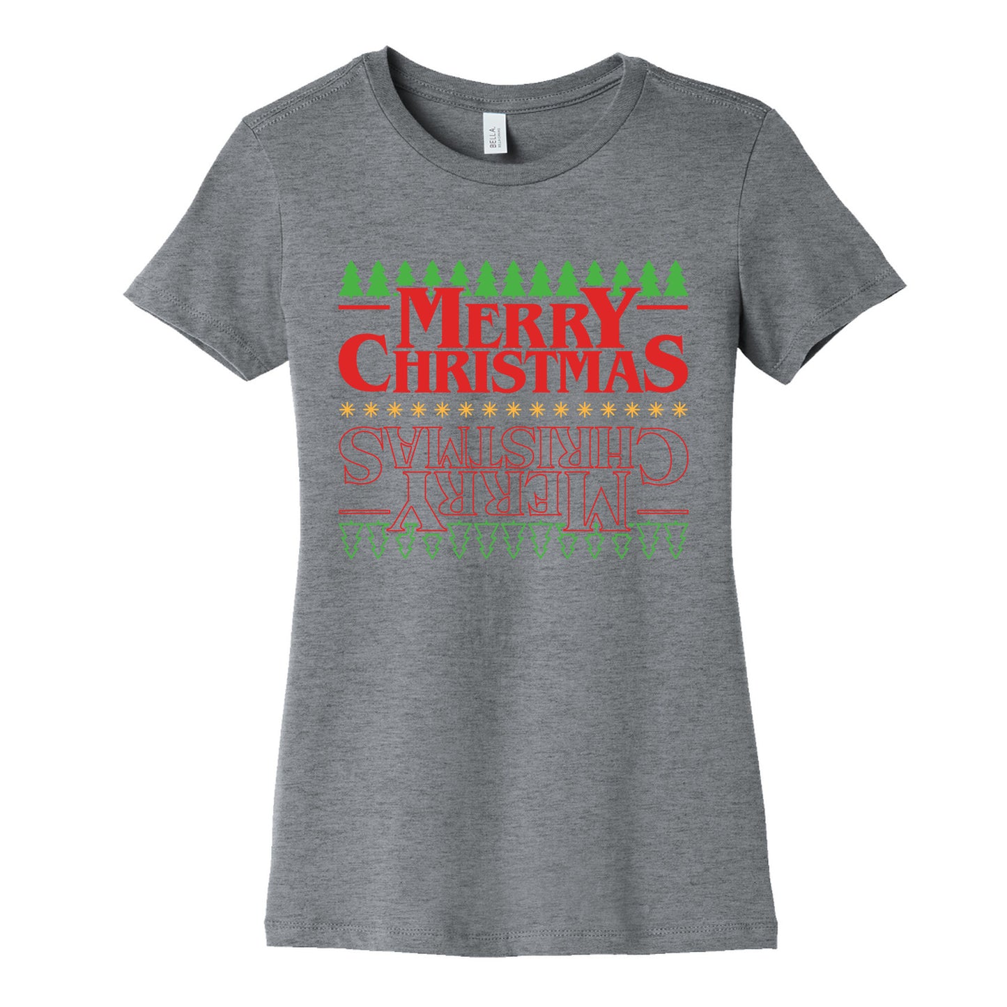 Christmas Upside Down Womens Cotton Tee