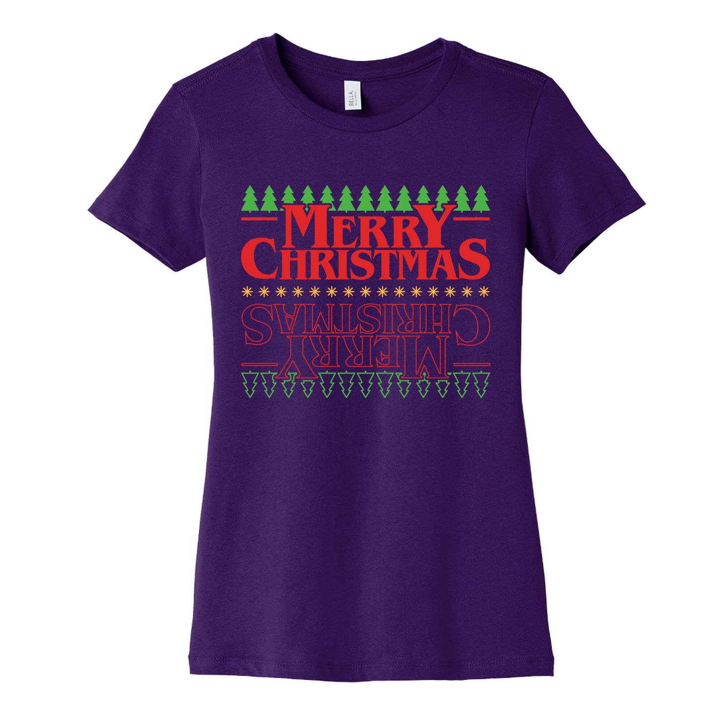 Christmas Upside Down Womens Cotton Tee