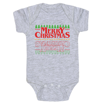 Christmas Upside Down Baby One-Piece