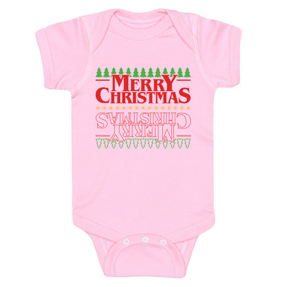 Christmas Upside Down Baby One-Piece