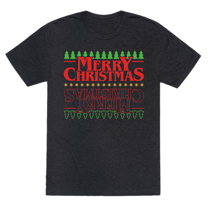 Christmas Upside Down Unisex Triblend Tee