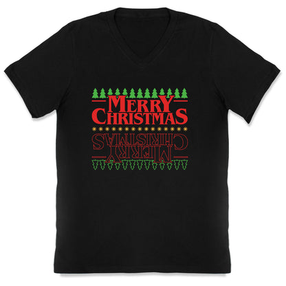 Christmas Upside Down V-Neck