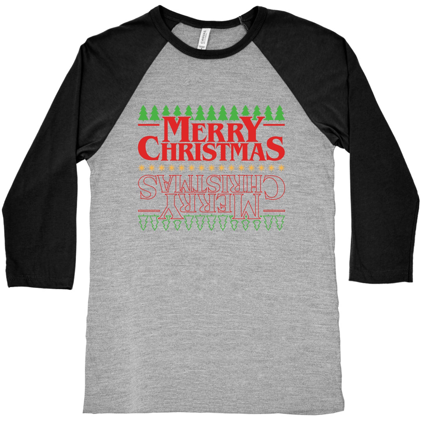 Christmas Upside Down Baseball Tee