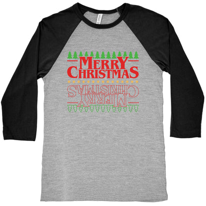 Christmas Upside Down Baseball Tee