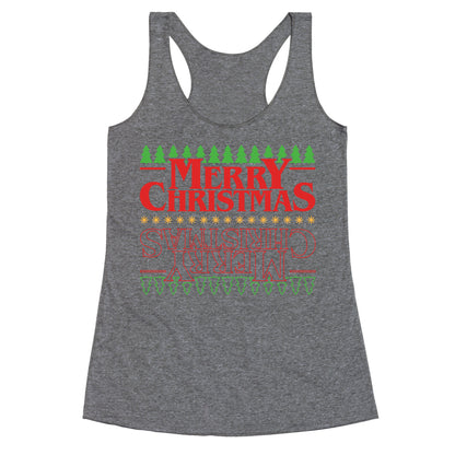 Christmas Upside Down Racerback Tank