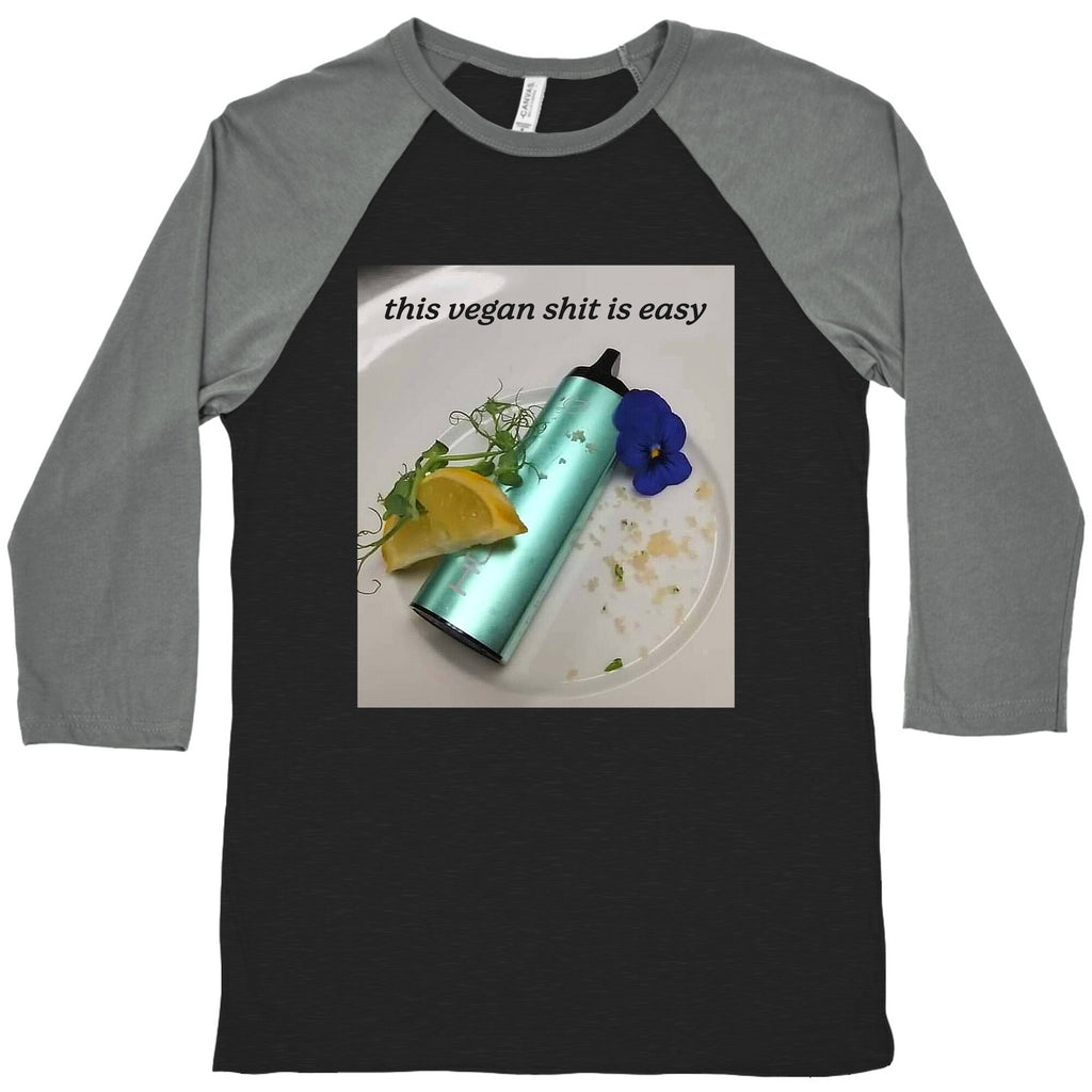 This Vegan Shit is Easy Baseball Tee