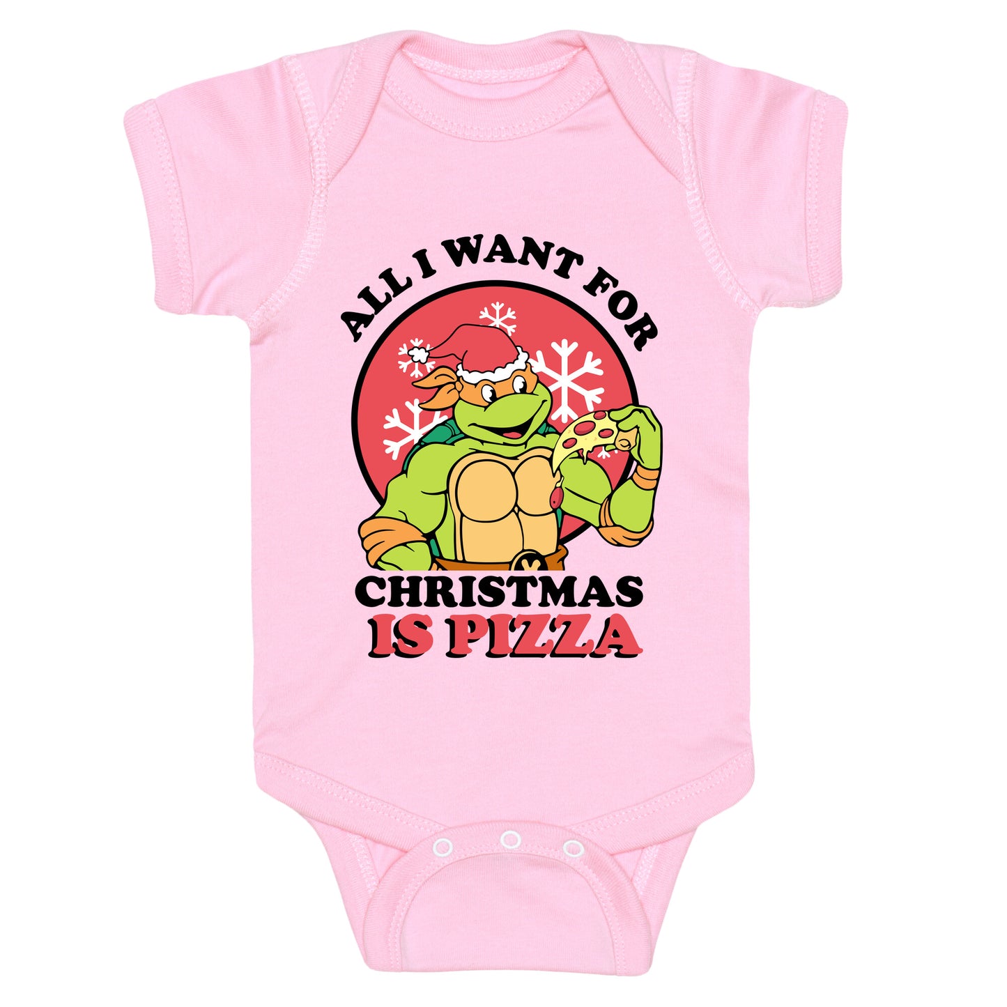 All I Want for Christmas is Pizza Baby One-Piece