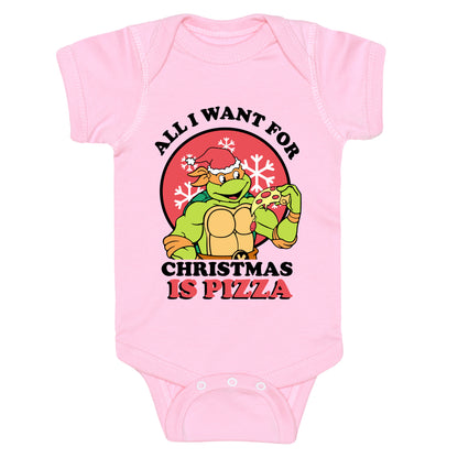 All I Want for Christmas is Pizza Baby One-Piece