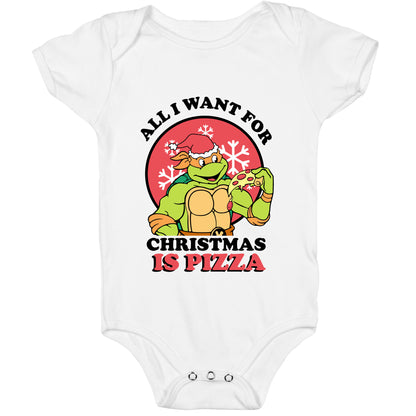 All I Want for Christmas is Pizza Baby One-Piece