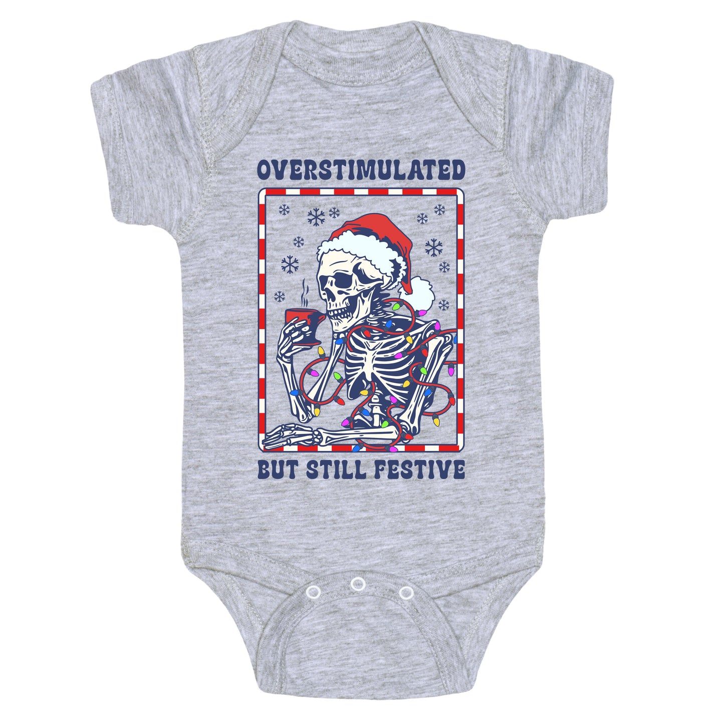 Overstimulated, But Still Festive Baby One-Piece