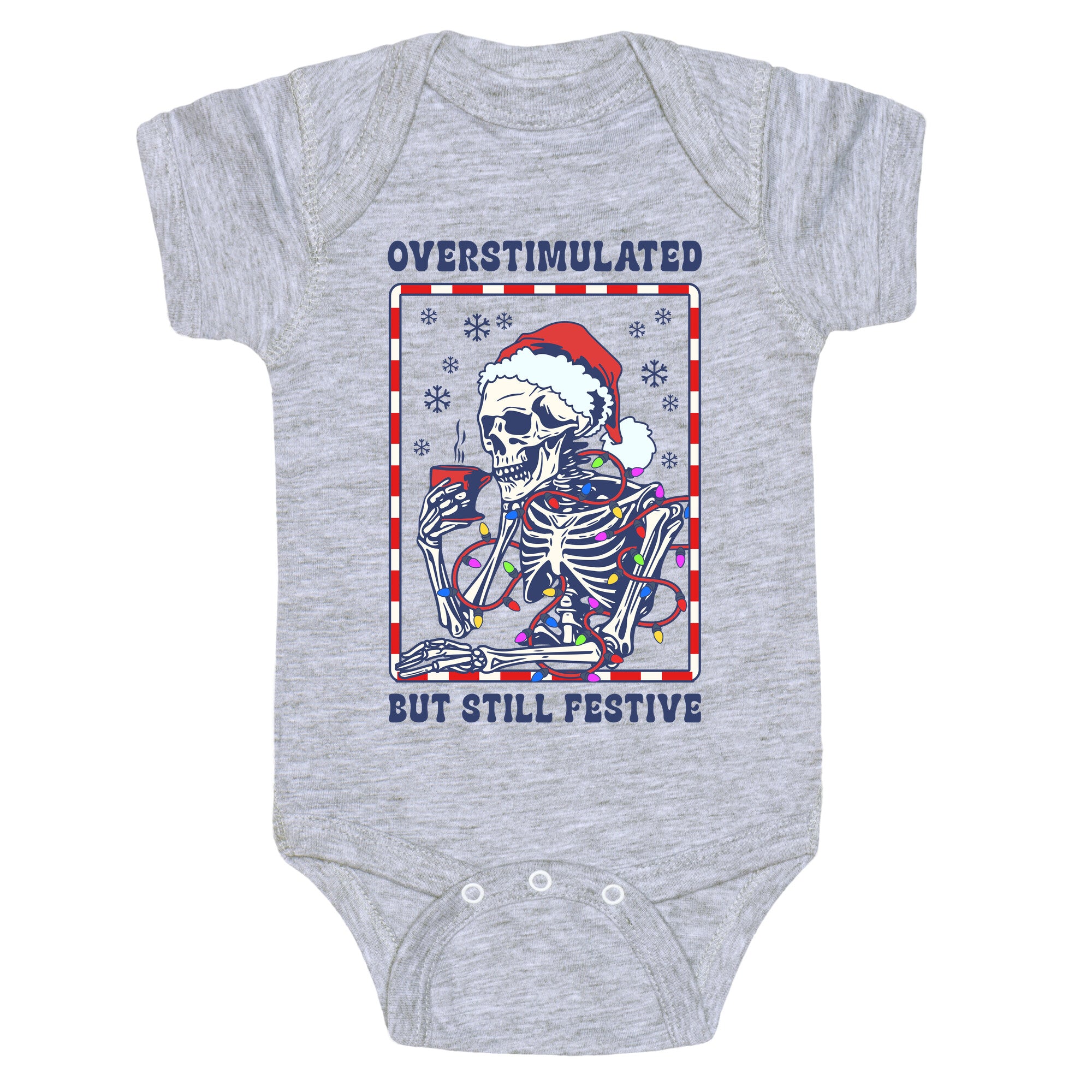 Overstimulated, But Still Festive Baby One-Piece