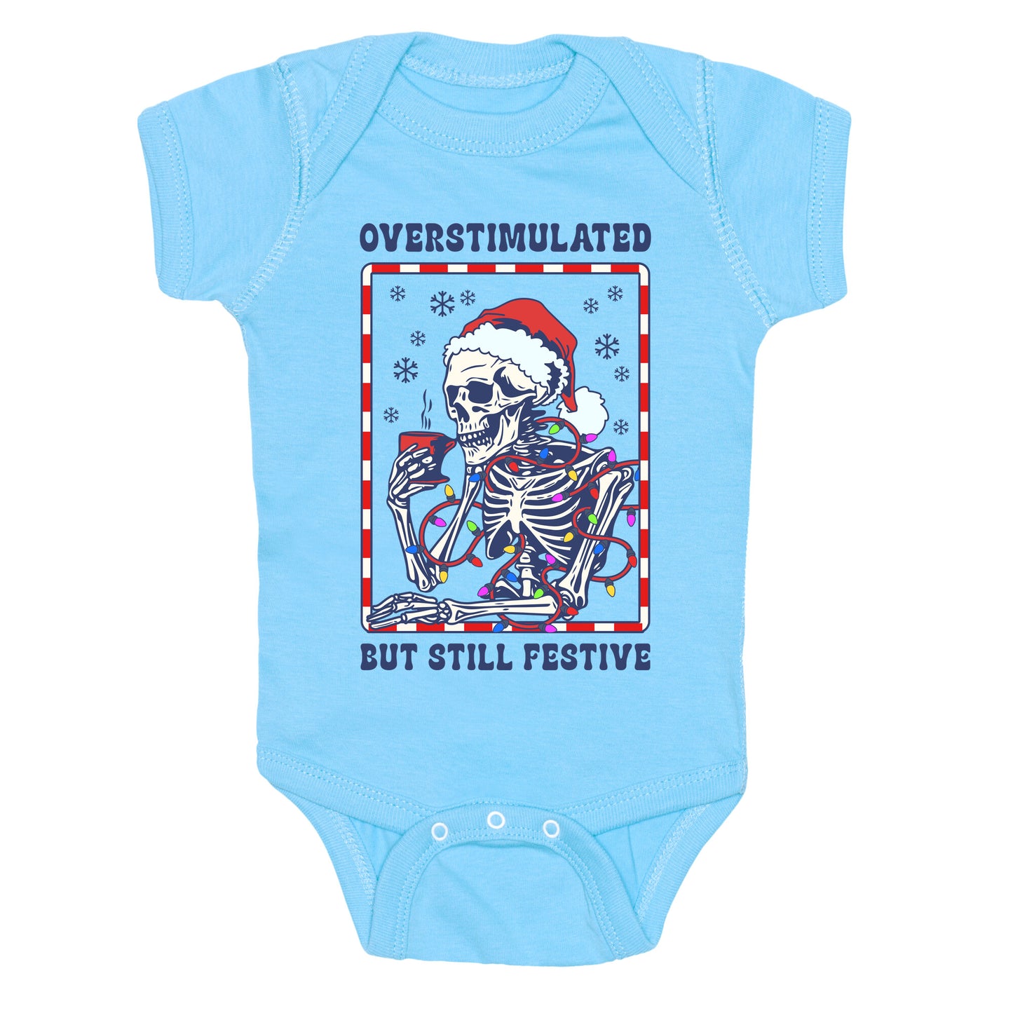 Overstimulated, But Still Festive Baby One-Piece