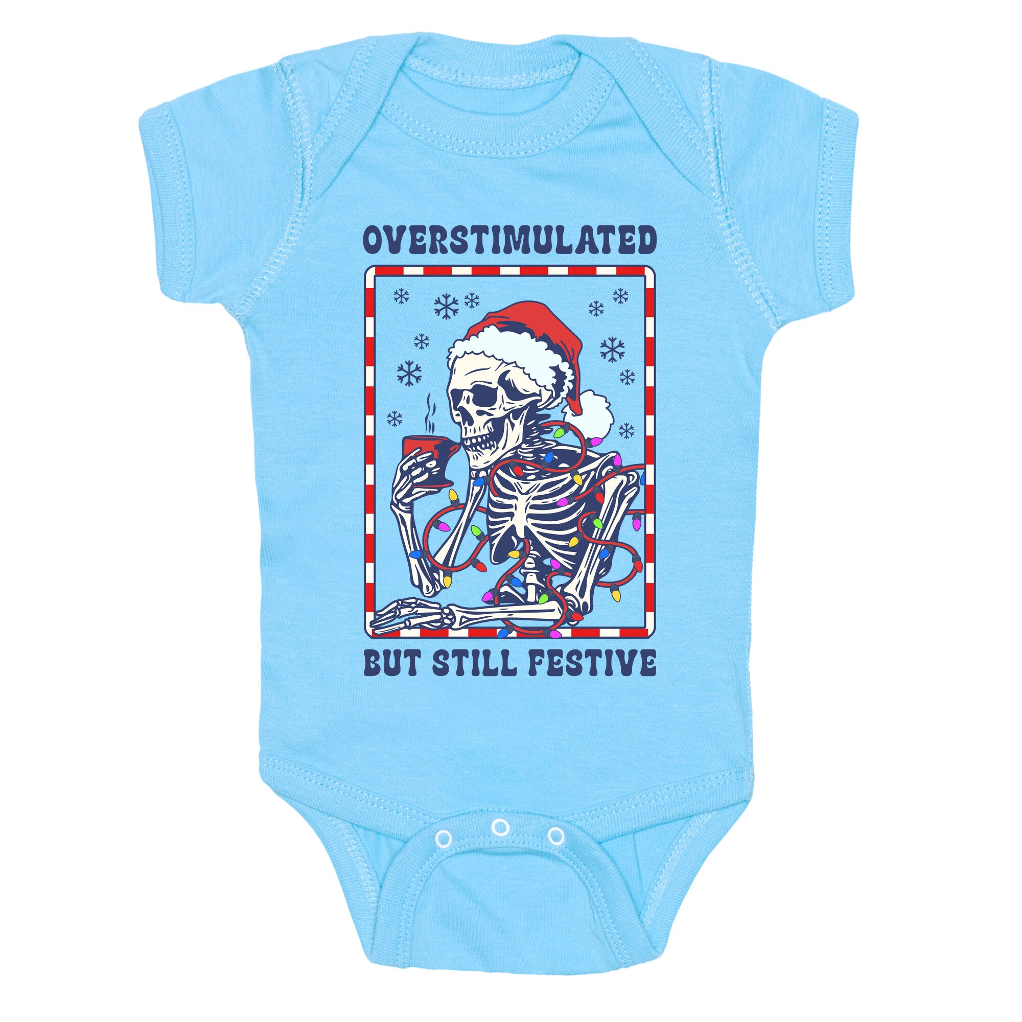 Overstimulated, But Still Festive Baby One-Piece