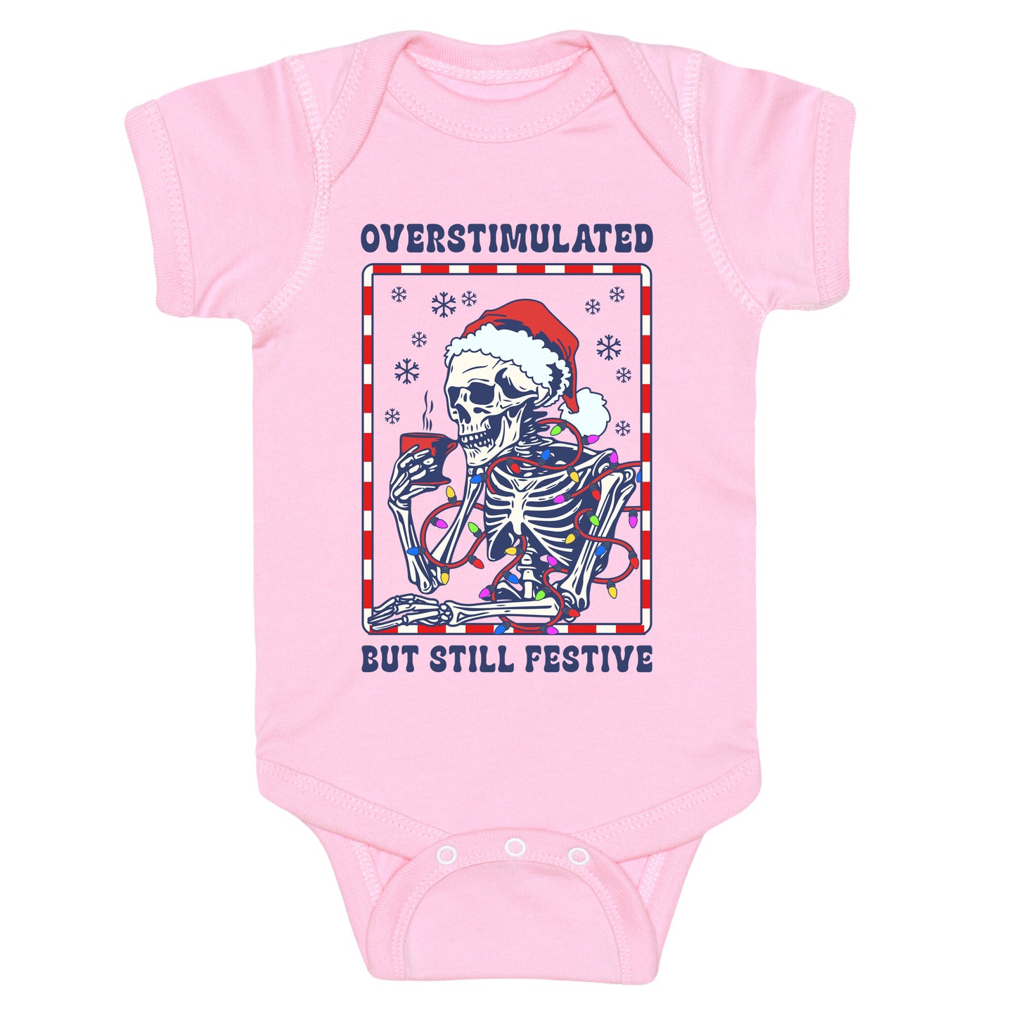 Overstimulated, But Still Festive Baby One-Piece
