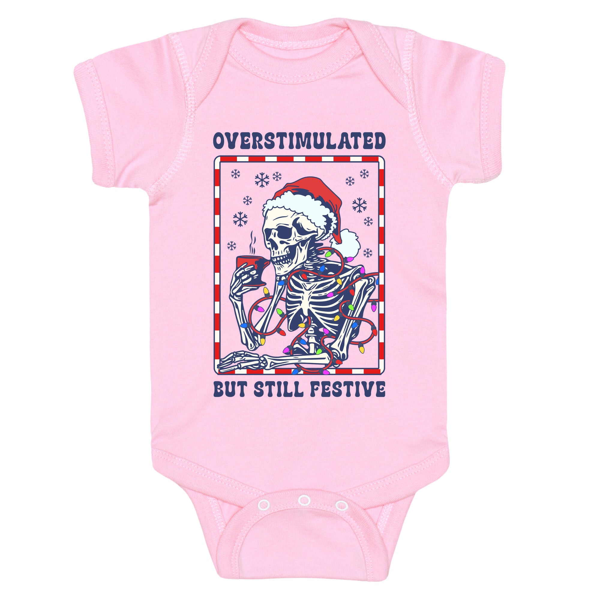 Overstimulated, But Still Festive Baby One-Piece
