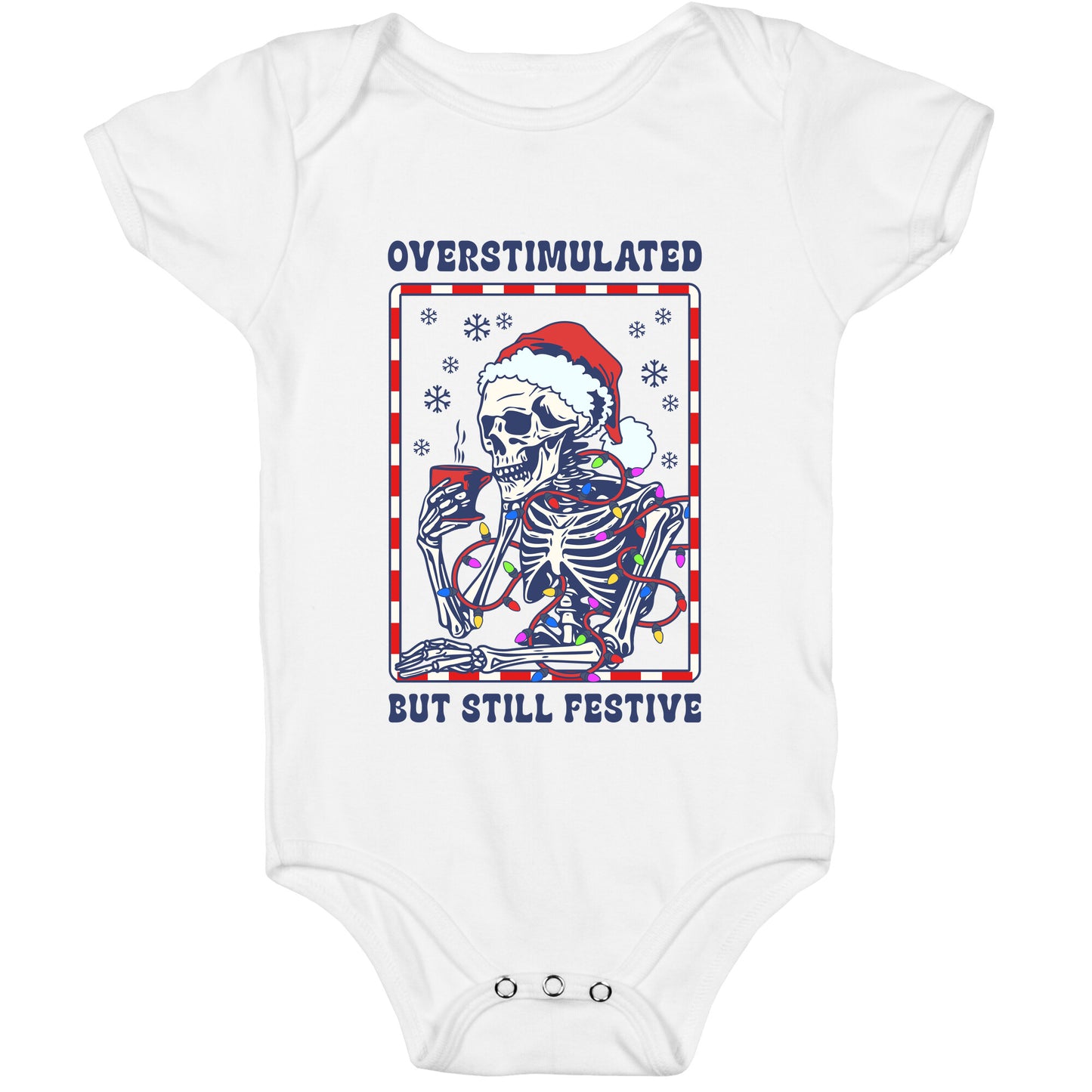Overstimulated, But Still Festive Baby One-Piece