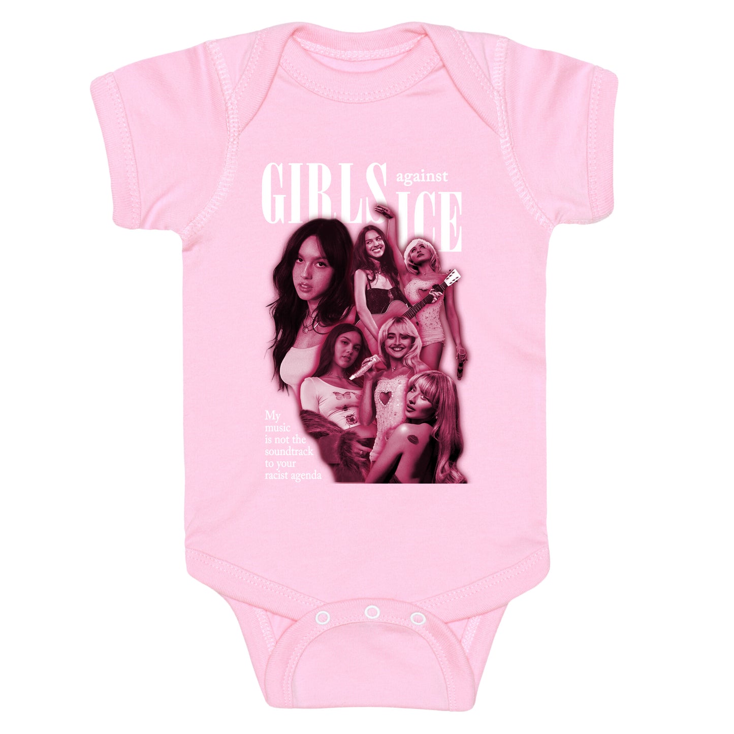 Girls Against ICE Baby One-Piece