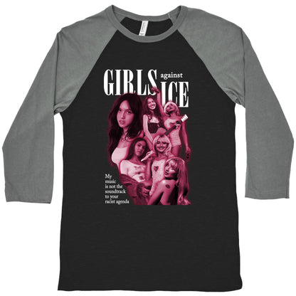 Girls Against ICE Baseball Tee