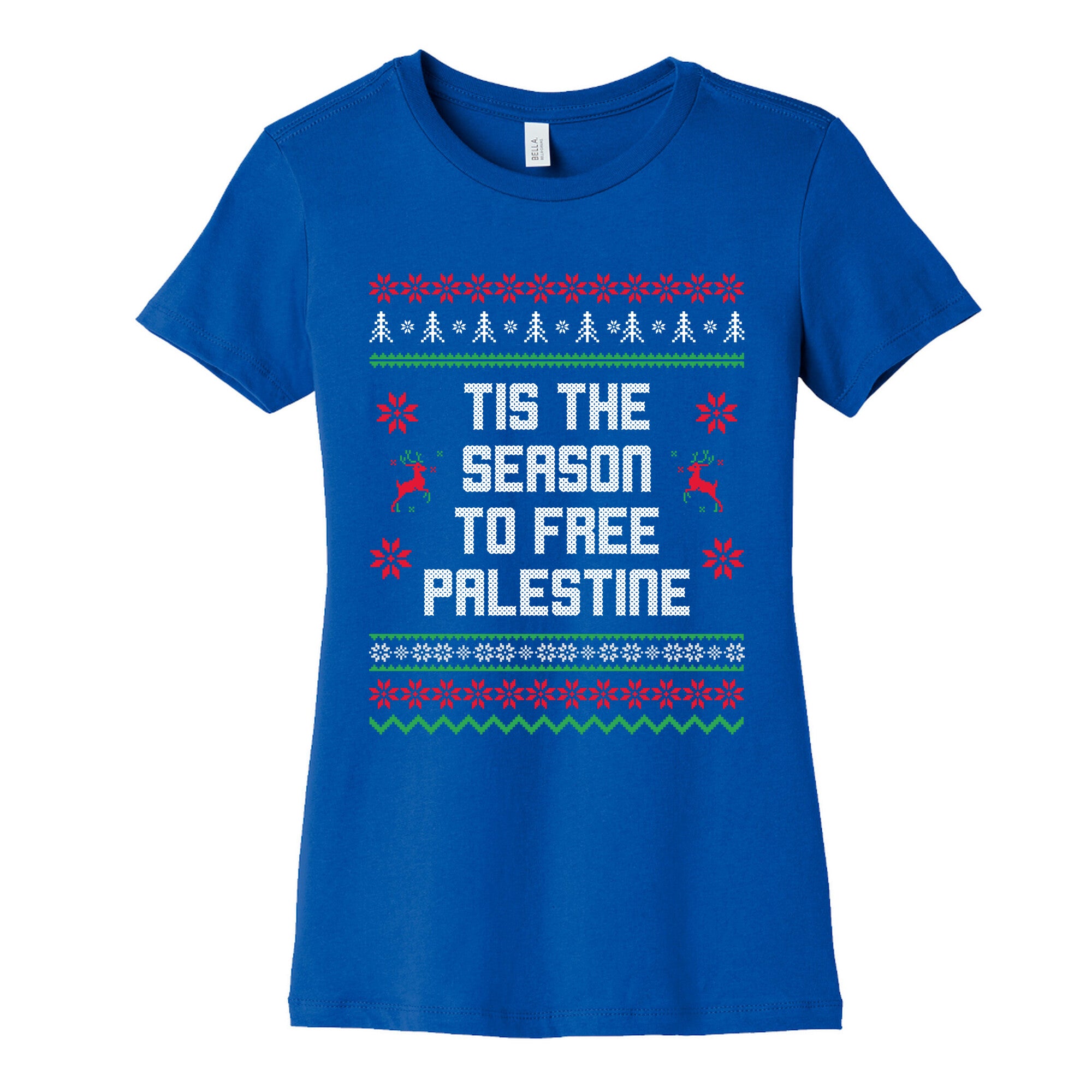 Tis the Season to Free Palestine Womens Cotton Tee