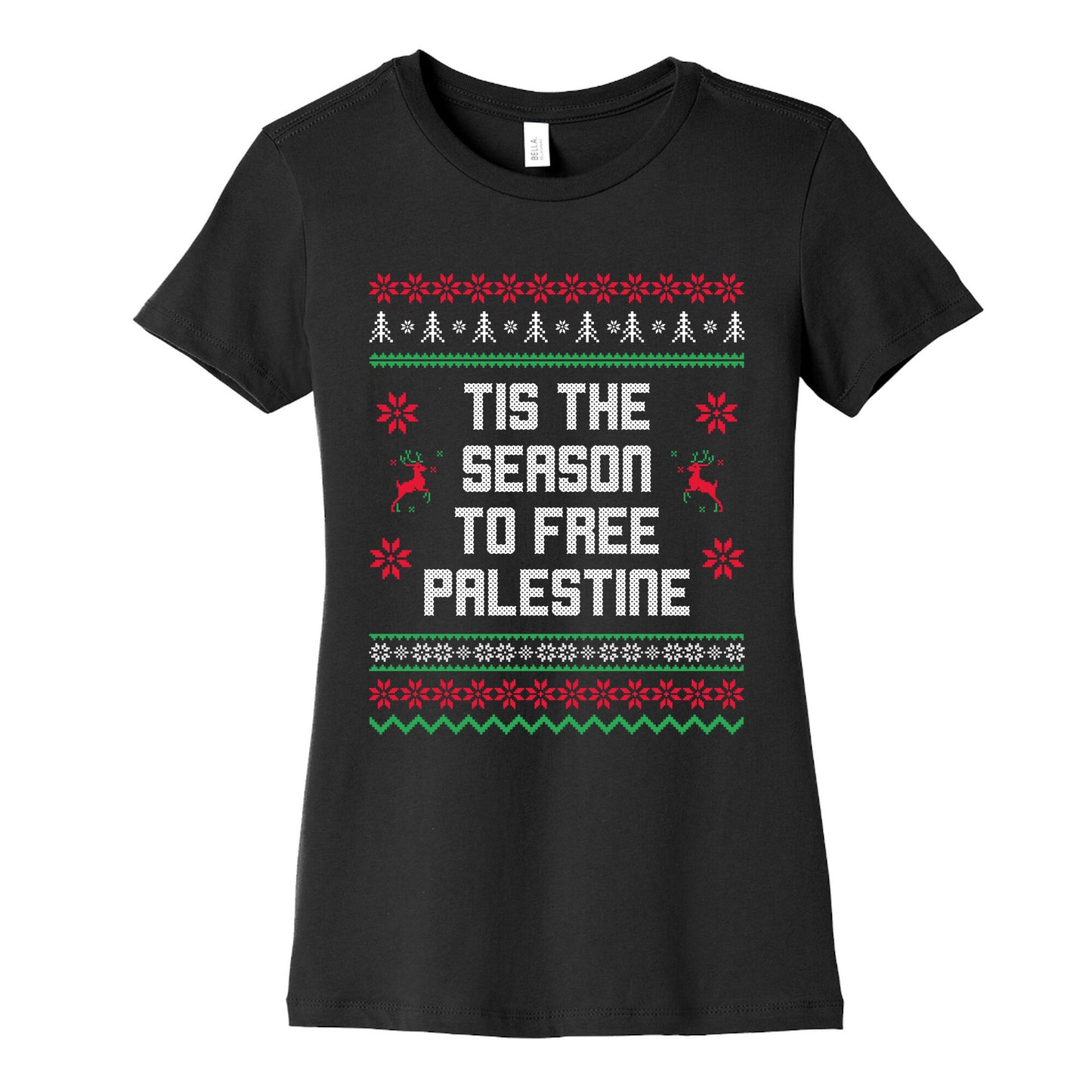 Tis the Season to Free Palestine Womens Cotton Tee
