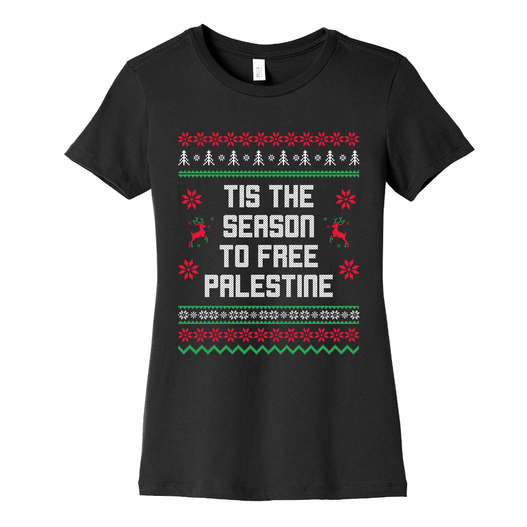 Tis the Season to Free Palestine Womens Cotton Tee