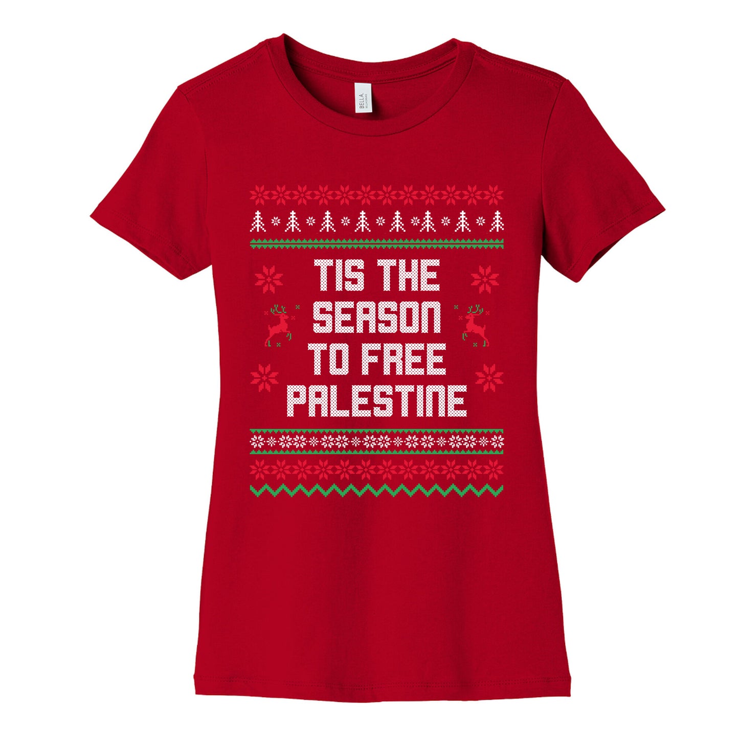 Tis the Season to Free Palestine Womens Cotton Tee