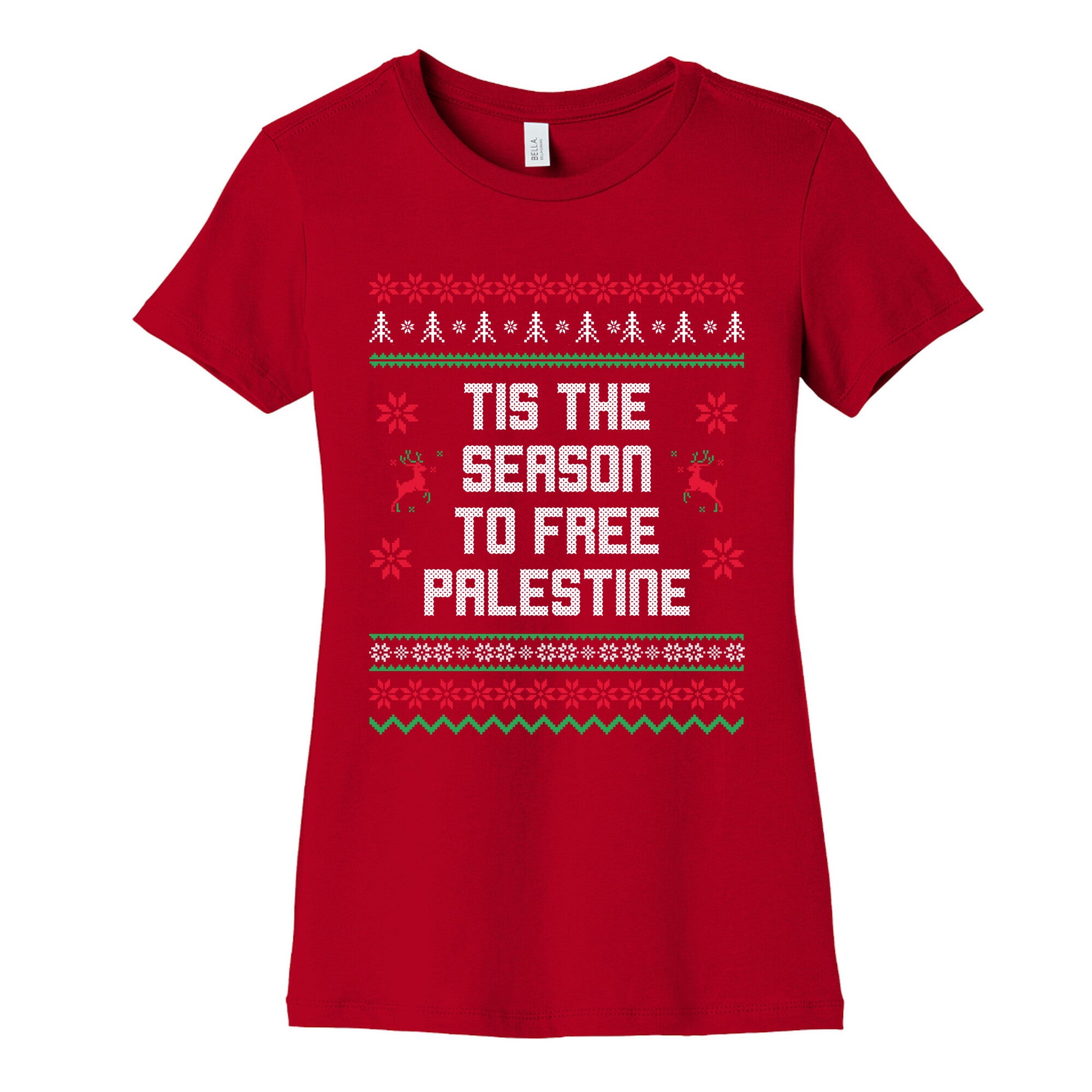 Tis the Season to Free Palestine Womens Cotton Tee