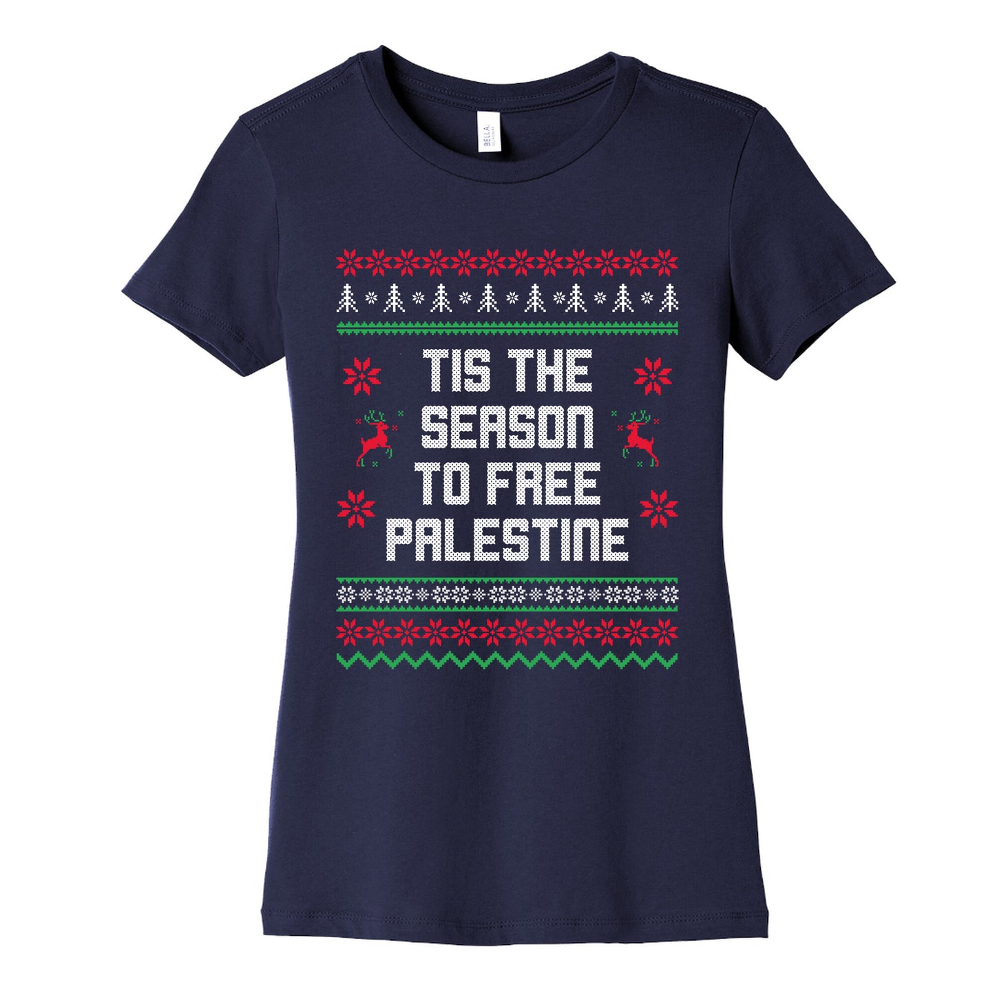 Tis the Season to Free Palestine Womens Cotton Tee