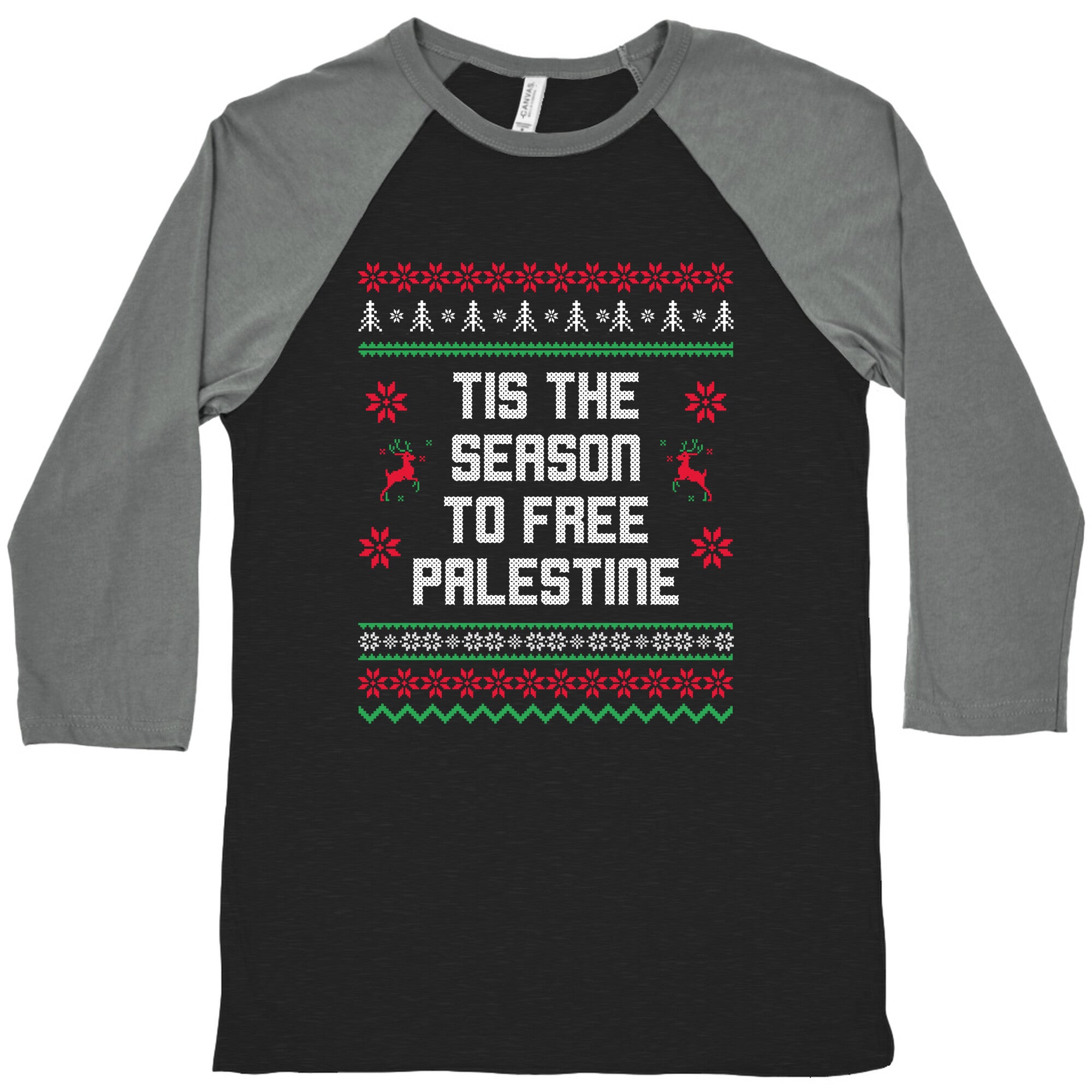 Tis the Season to Free Palestine Baseball Tee