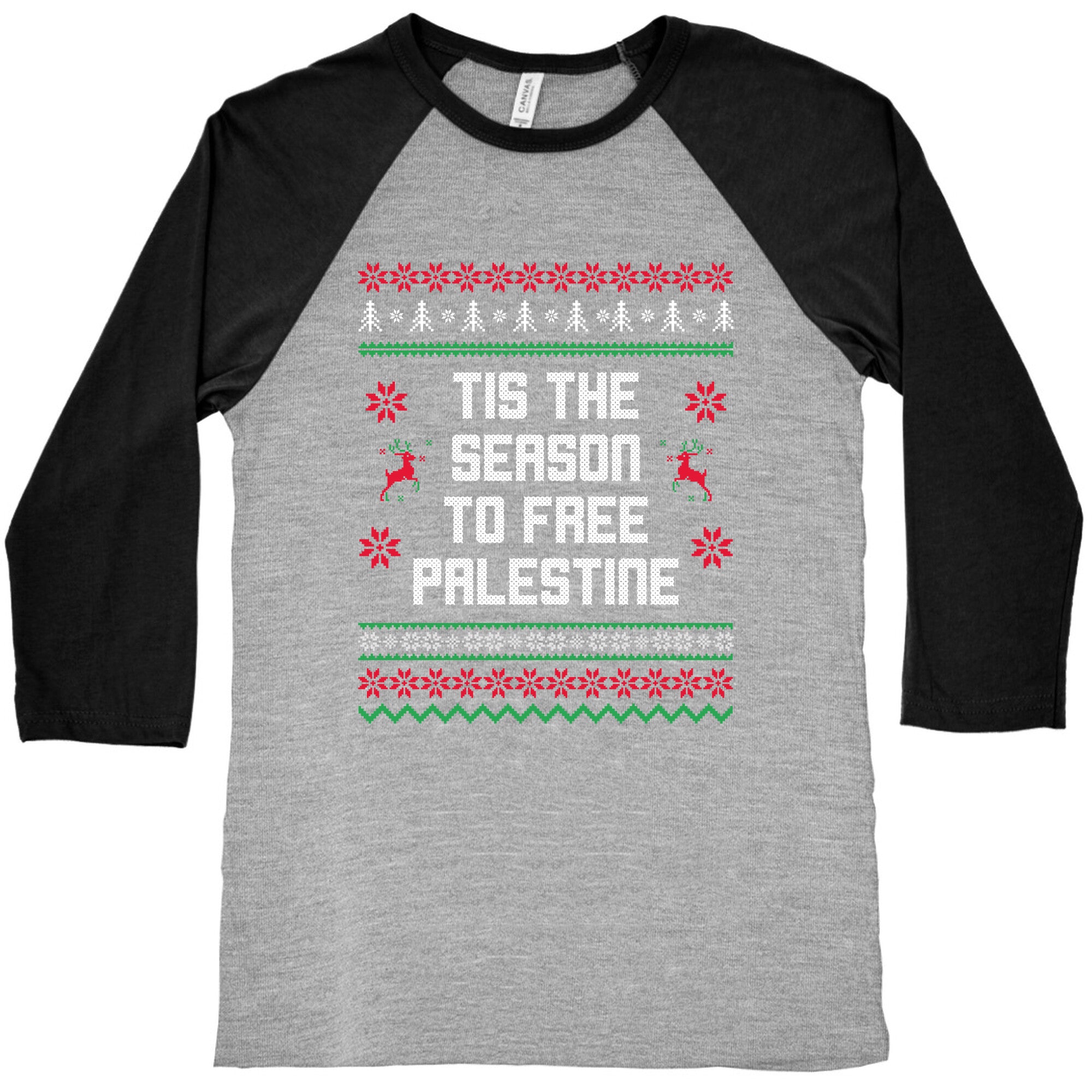 Tis the Season to Free Palestine Baseball Tee