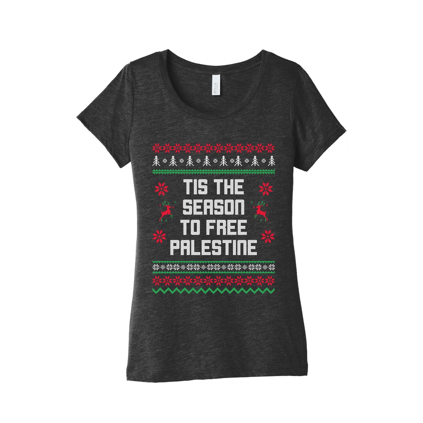 Tis the Season to Free Palestine Womens Triblend Tee