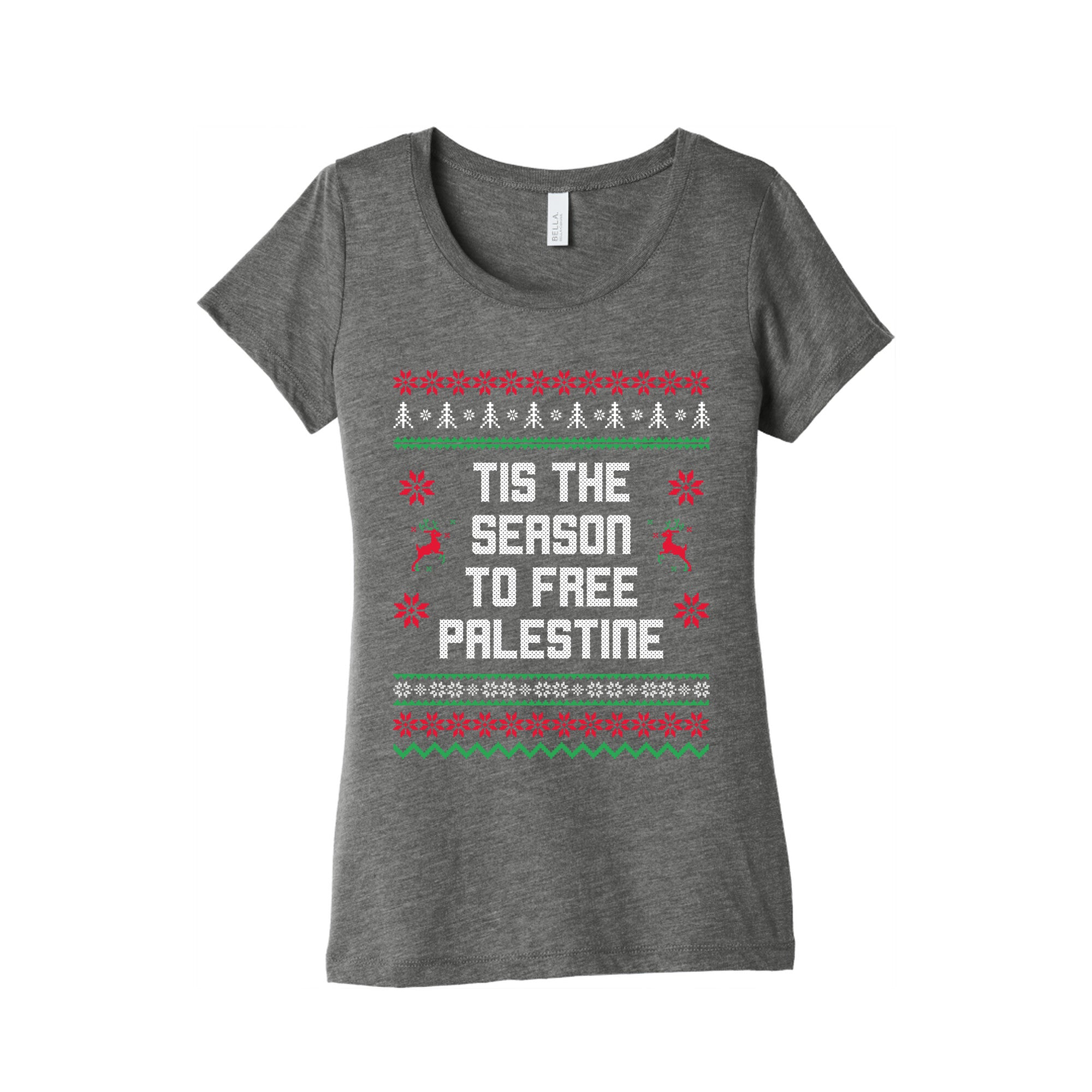 Tis the Season to Free Palestine Womens Triblend Tee