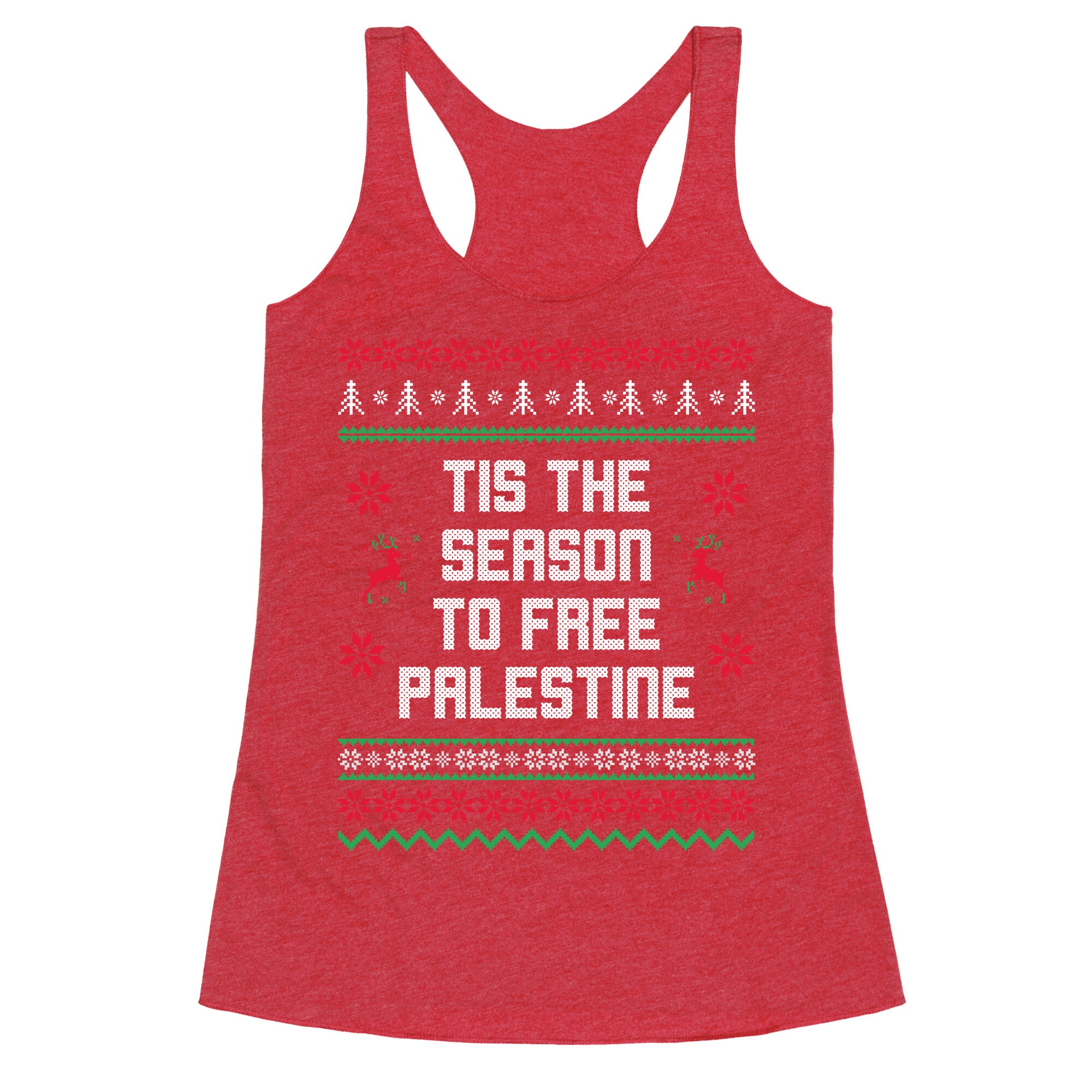 Tis the Season to Free Palestine Racerback Tank