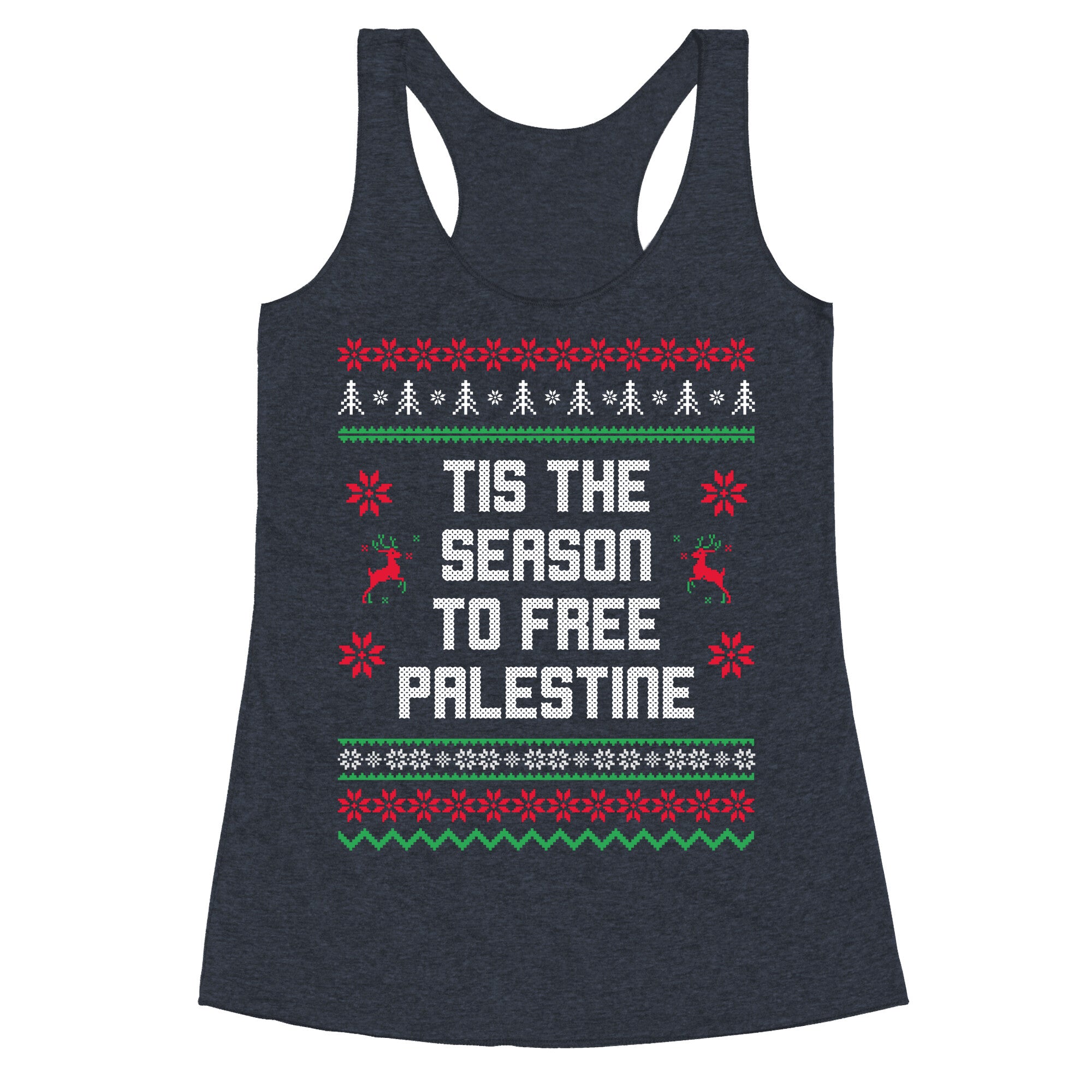Tis the Season to Free Palestine Racerback Tank