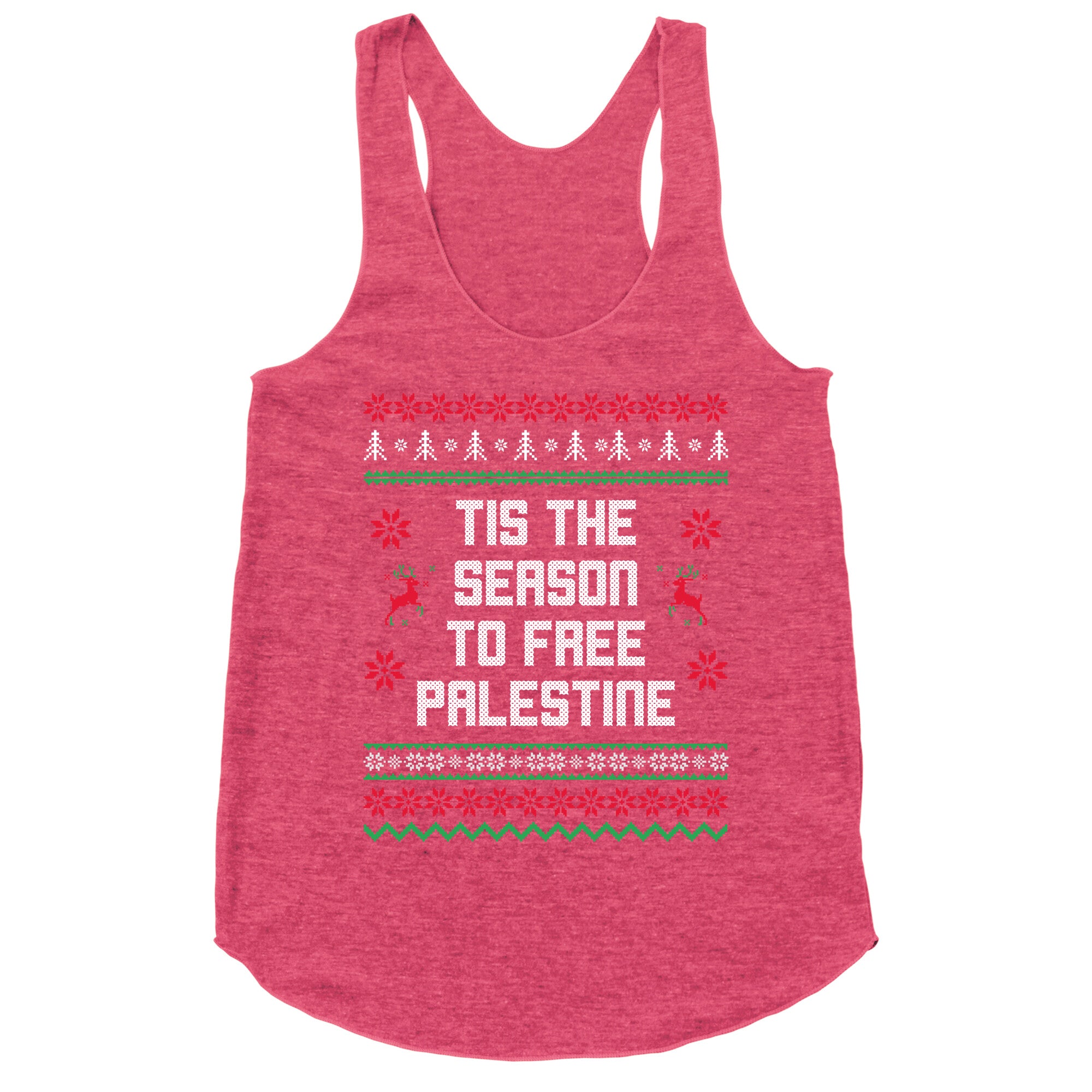 Tis the Season to Free Palestine Racerback Tank