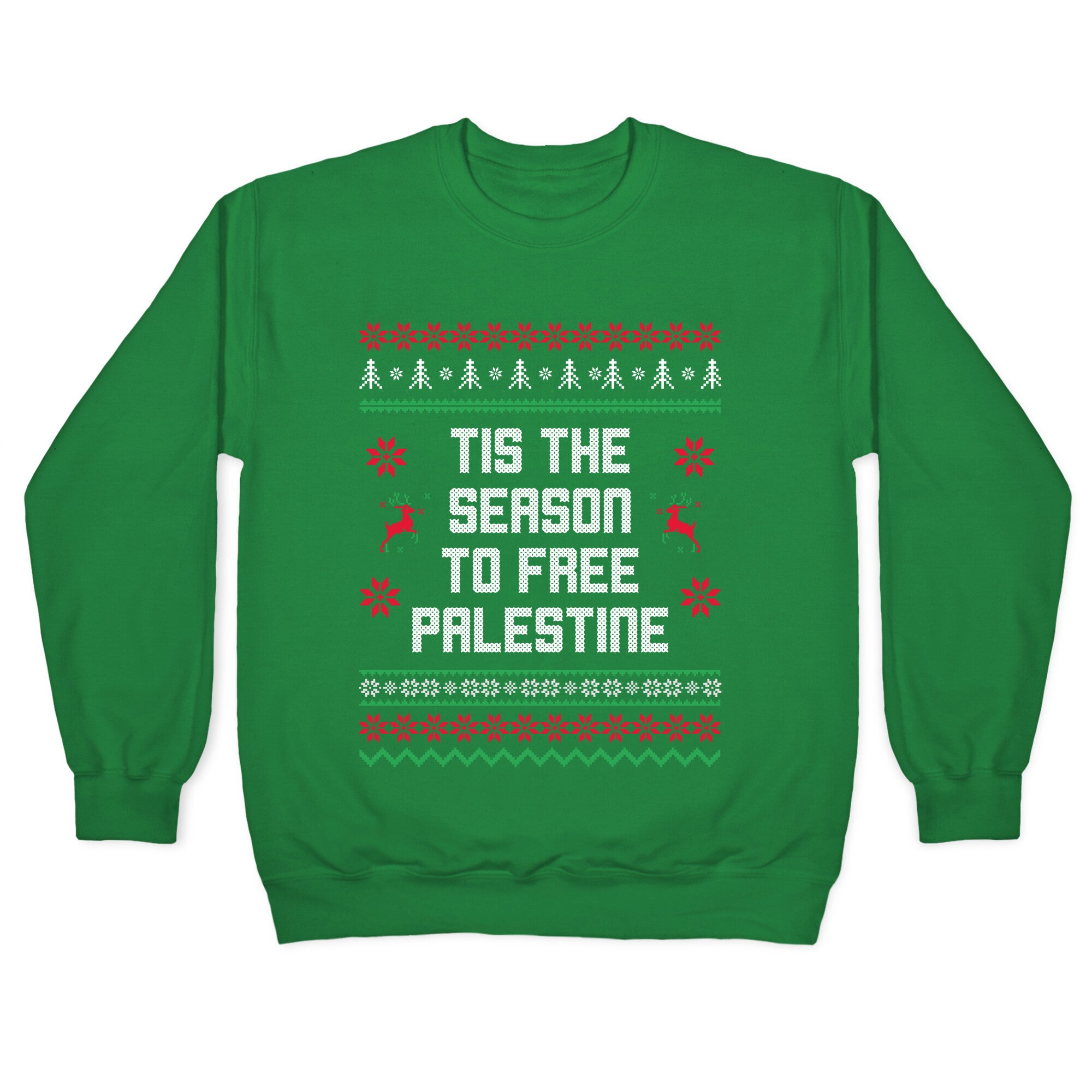 Tis the Season to Free Palestine Crewneck Sweatshirt