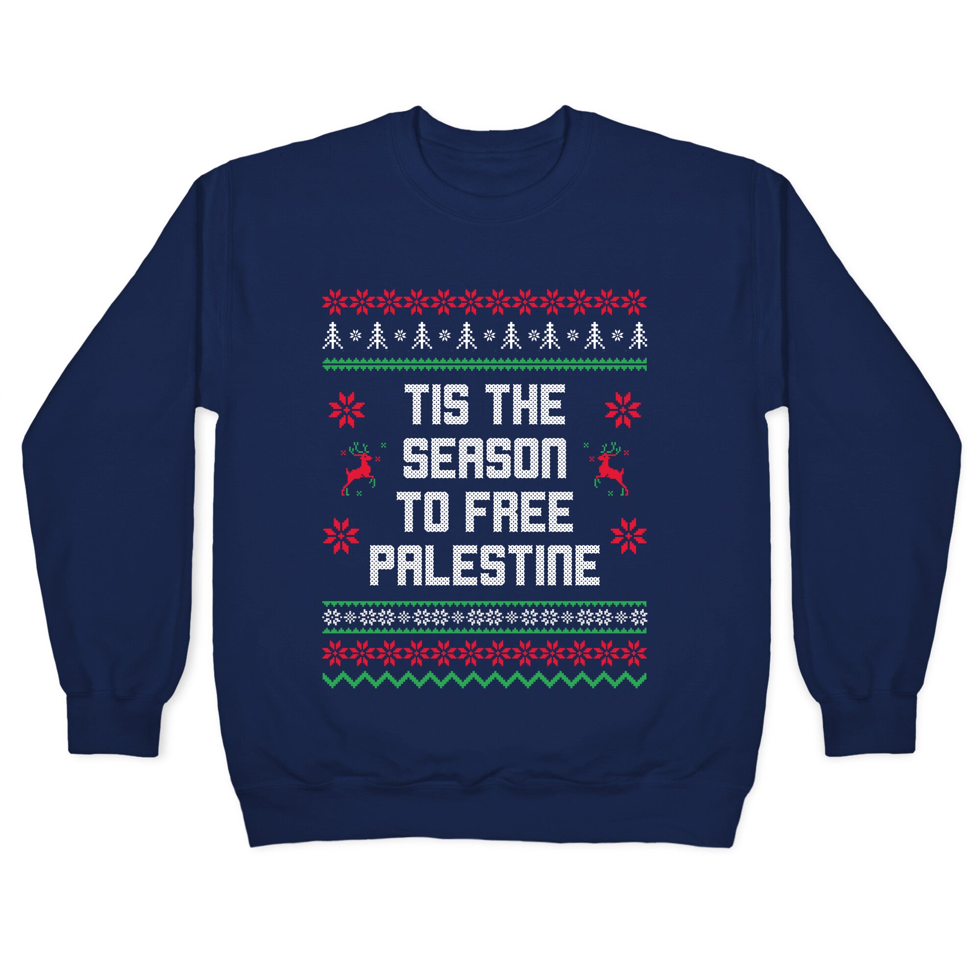 Tis the Season to Free Palestine Crewneck Sweatshirt