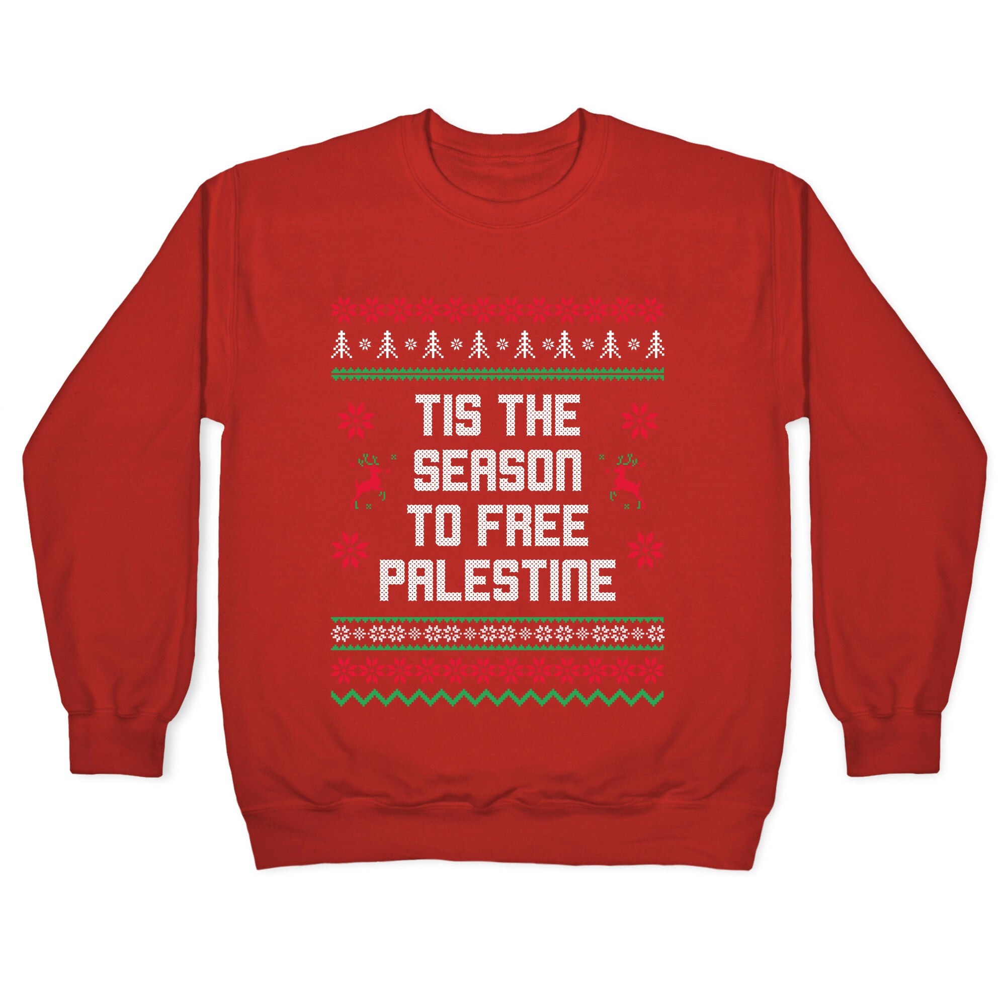 Tis the Season to Free Palestine Crewneck Sweatshirt