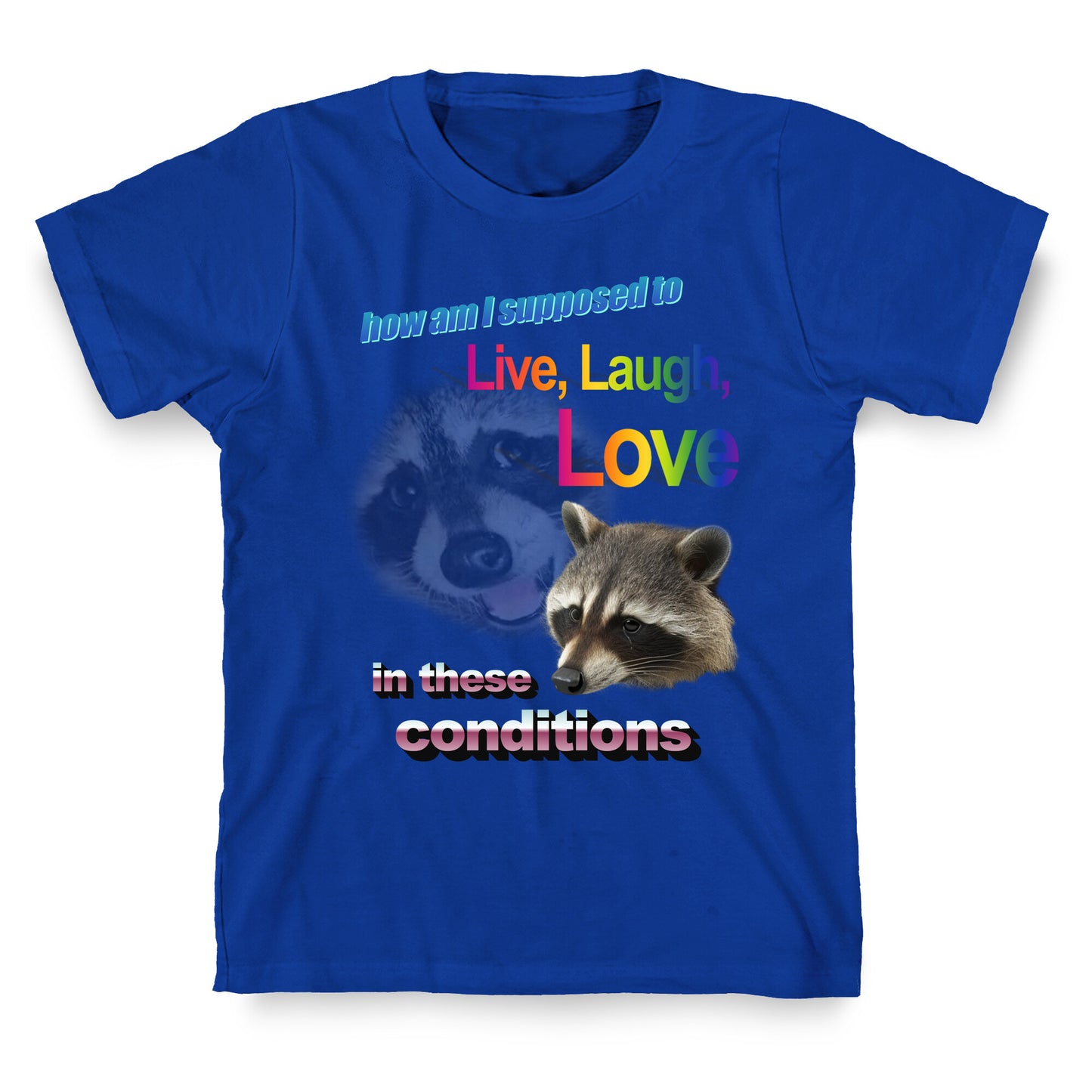 Live Laugh Love Raccoon T-Shirt