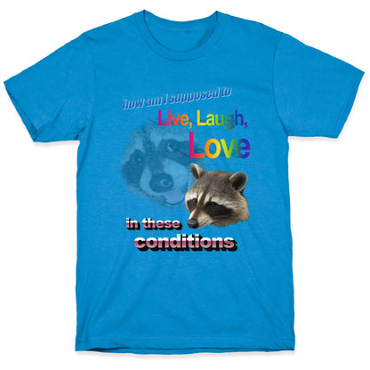 Live Laugh Love Raccoon T-Shirt