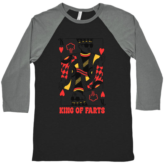 King & Queen Of Farts Baseball Tee