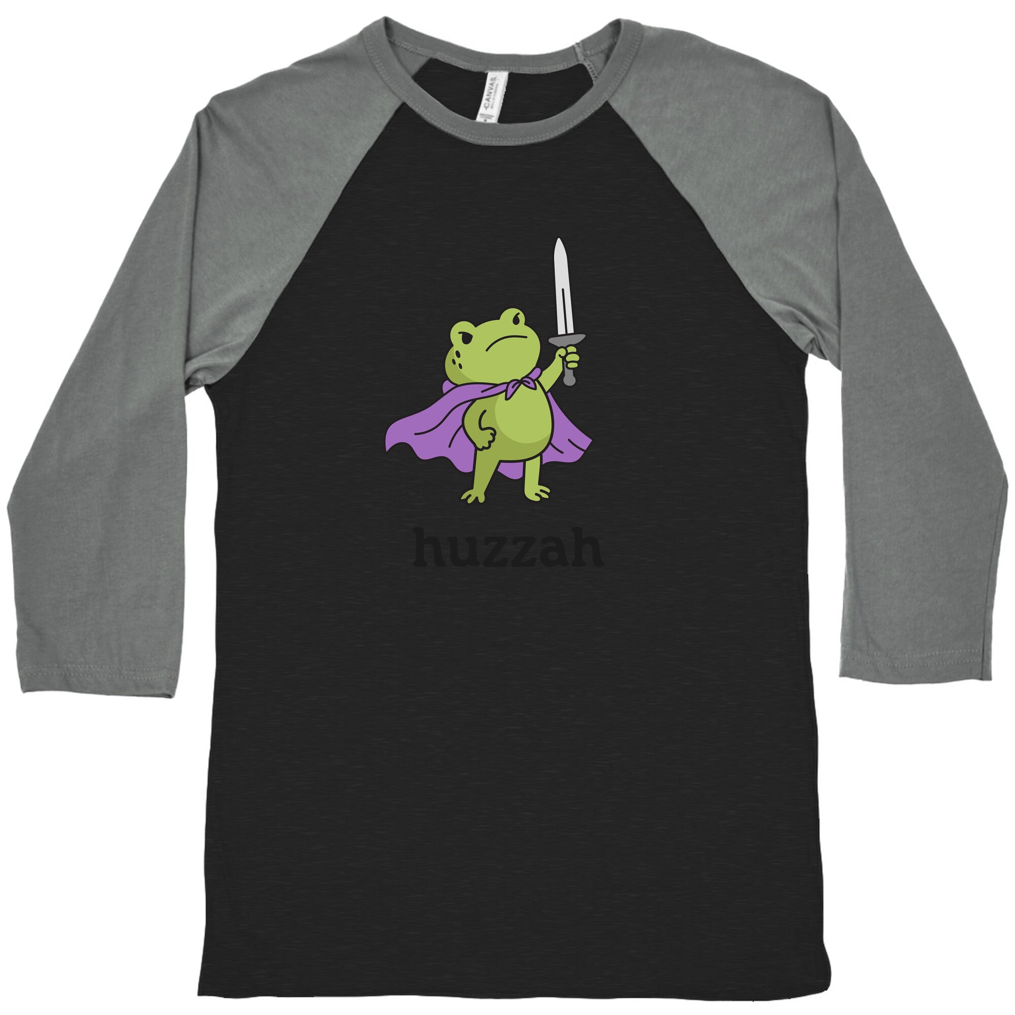 Huzzah Frog Baseball Tee