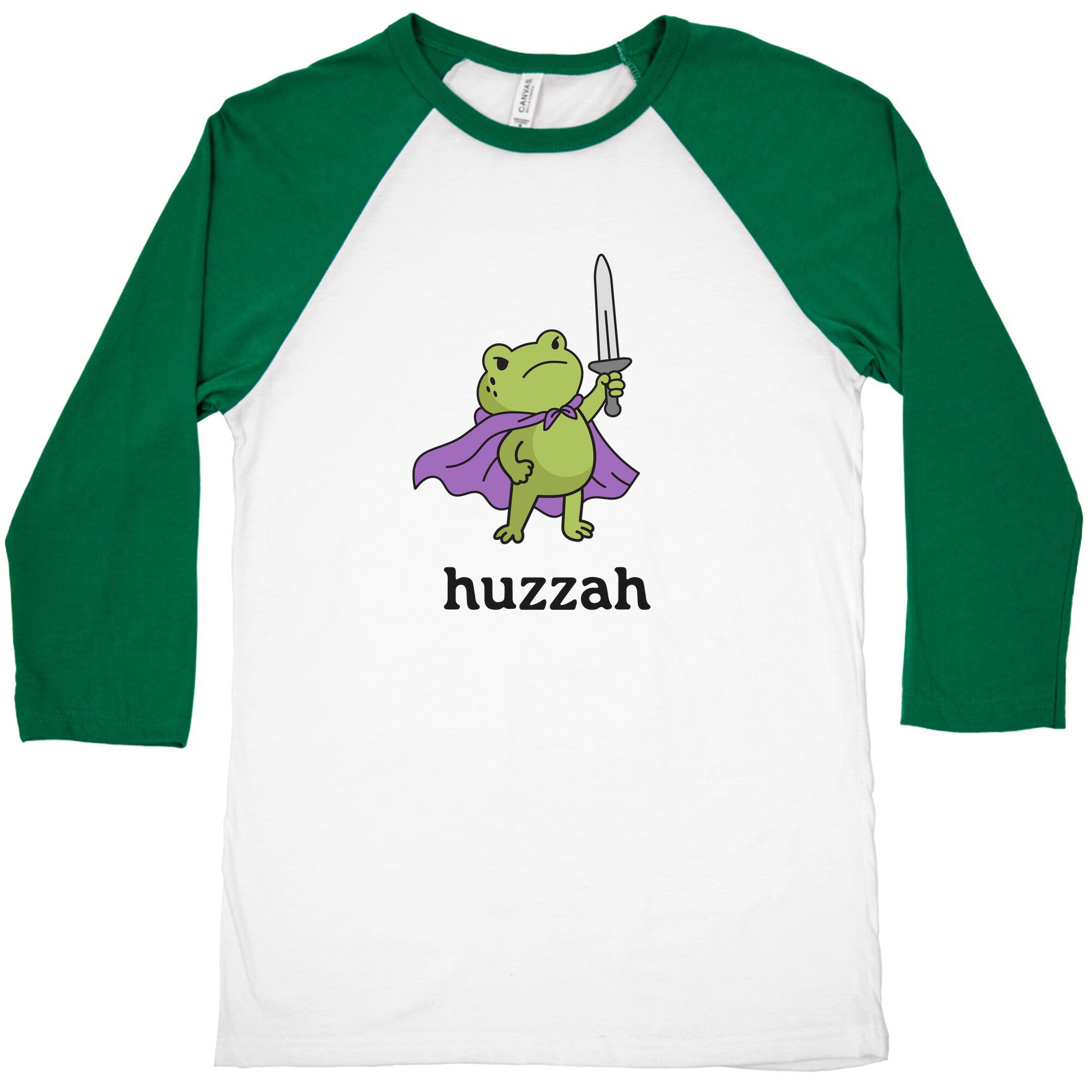 Huzzah Frog Baseball Tee